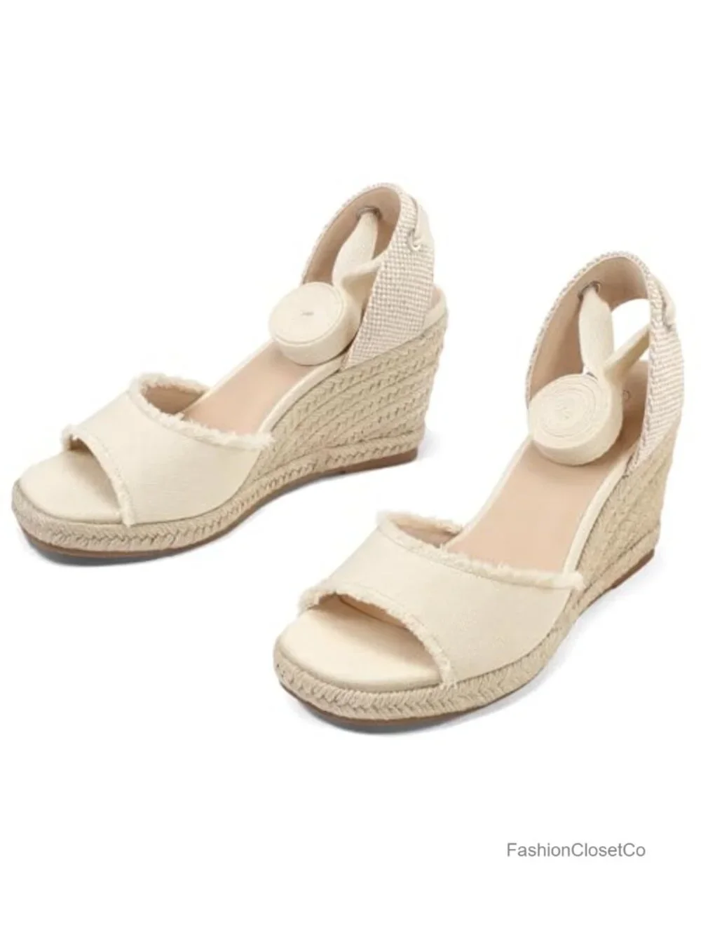 Women's Espadrille Wedge Sandals Open Toe Lace Up Ankle Strap 3.3